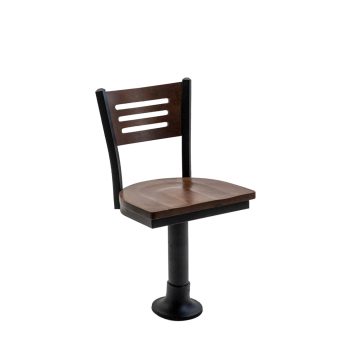 Fixed wood and metal Chair for dining