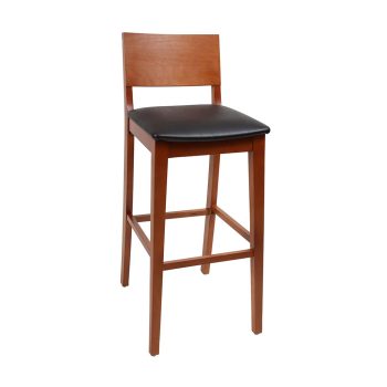 Indianapolis commercial Wood Barstool upholstered seat footrest