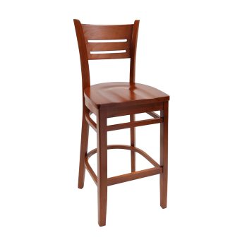 Jackson commercial wood barstool with footrail