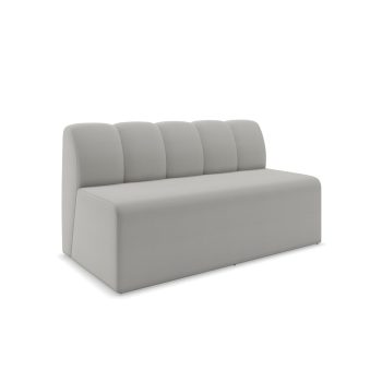 Elis gray commercial sofa with vertical channel back