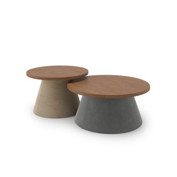 Colin nesting table upholstered cone base