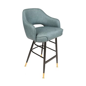 Kami Barstool commercial metal stool metal legs gold caps