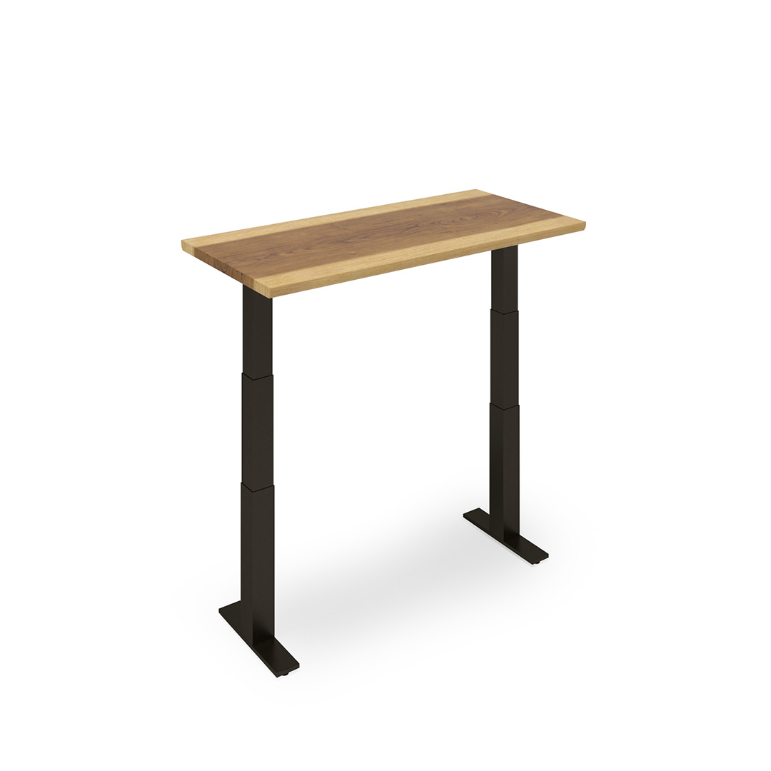 live edge commercial table height adjustable metal base