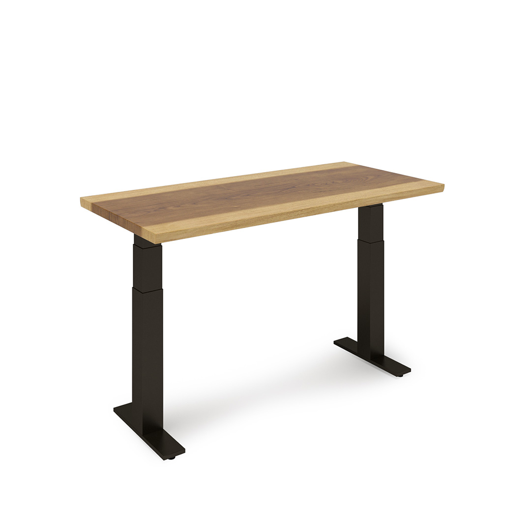 live edge commercial table height adjustable metal base