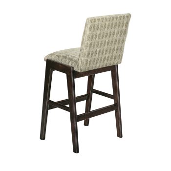 aiden commercial wood barstool with upholstered seat and back