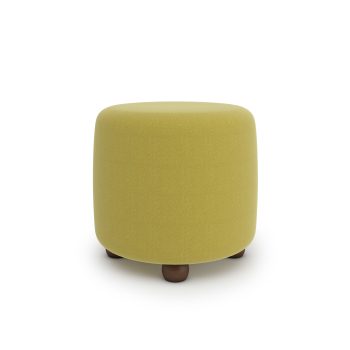 small acorn ottoman, small ottoman with bun feet